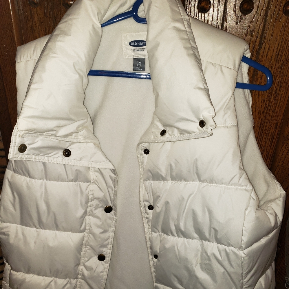 Old Navy Brand New White Vest button size 2X